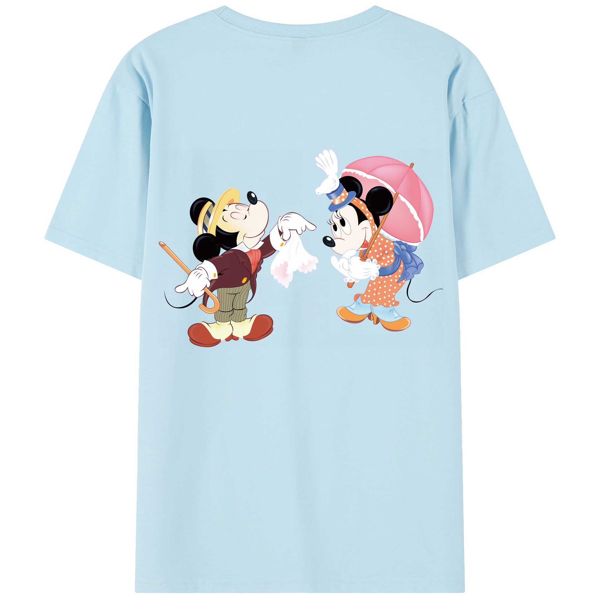 （画像用） ミッキーマウス Mickey Mouse 綿100％半袖Tシャツ（背面プリント）